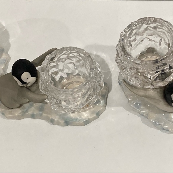 PartyLite Set of 3 Polar Penguin Pals Votive Holders - Picture 5 of 14